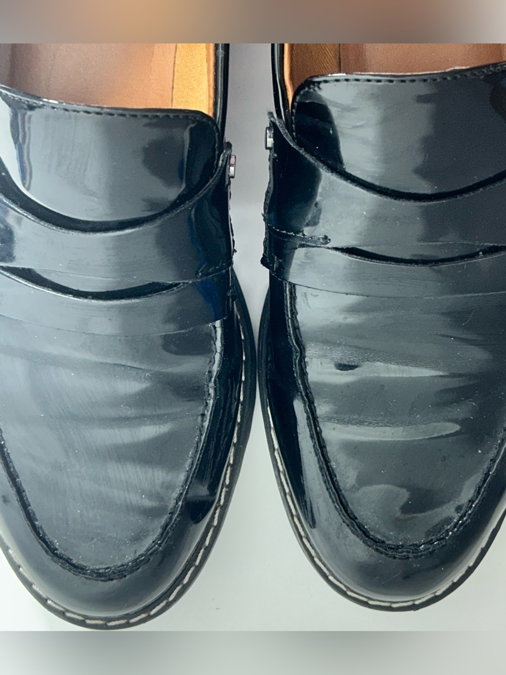 Franco Sarto Women’s Black Patent Leather Slip-On Loafers Size 8.5 - Picture 12 of 14